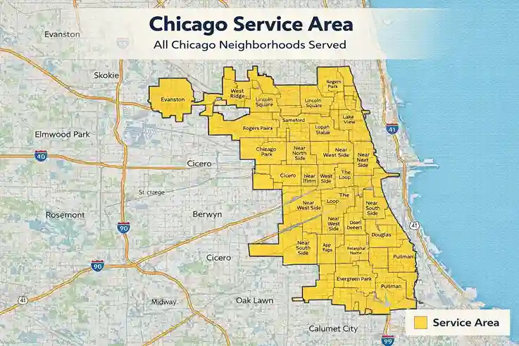 Dumpster rental service areas across Chicago - We serve all neighborhoods